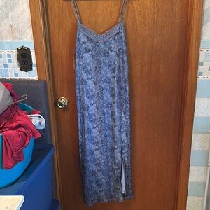 No Boundaries Blue Lace Trim Dress